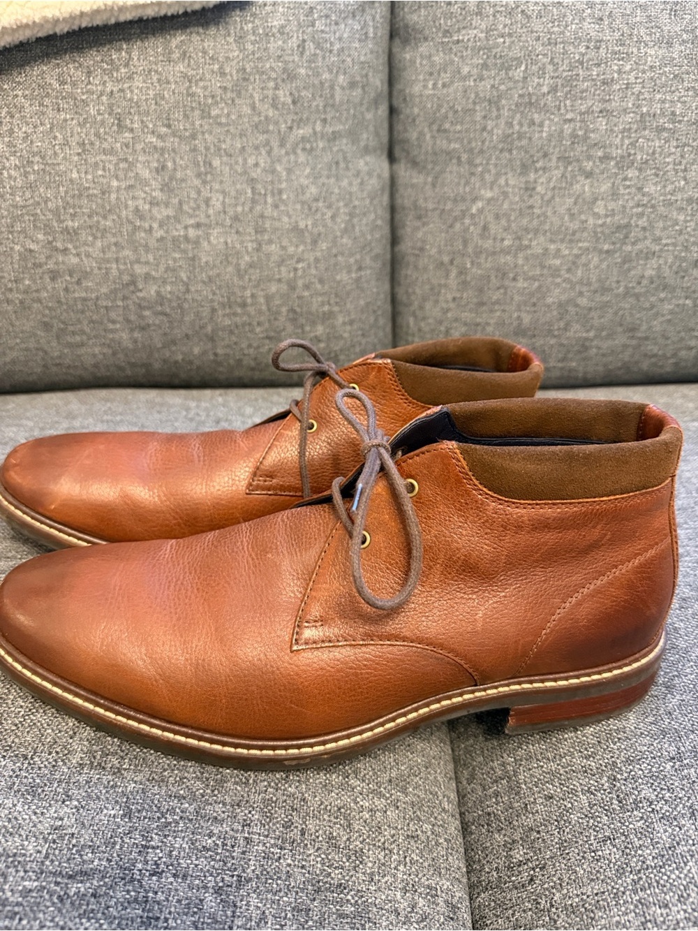 COLE HAAN MEN'S WATSON CHUKKA II WOODBURY BROWN BOOTS SIZE 11